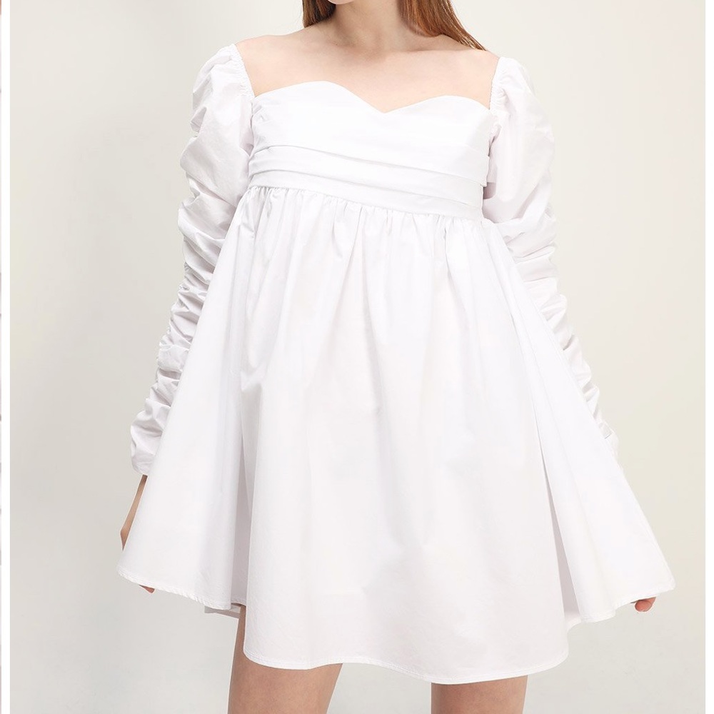 NEW! STORETS JANE SHIRRED PUFF SLEEVE DRESS